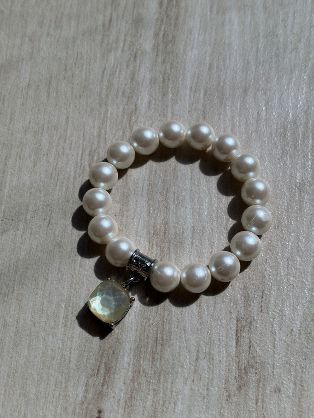 Silver charm pearl bracelet - Nordstrom
